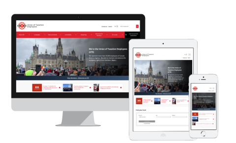 Monitor, tablet and mobile device of ute website